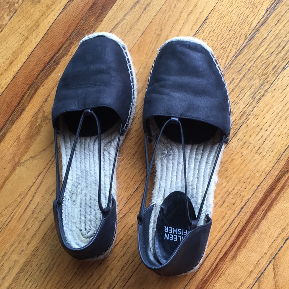 Eileen Fisher black d’orsay espadrilles 6.5
